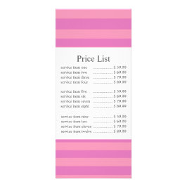 Tarjeta Publicitaria Precio Empresarial Clásico con Raya Rosa