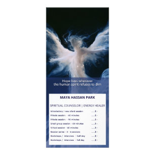 Tarjeta Publicitaria Presencia Luminosa Ángel Alado