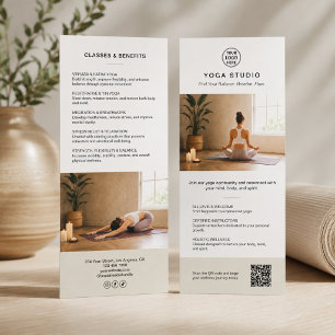 Tarjeta Publicitaria Profesor Instructor de Yoga Promocional Empresaria