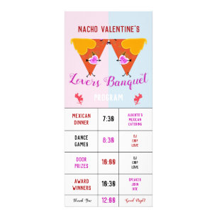Tarjeta Publicitaria Programa/Menú de eventos de Nacho Valentine besand