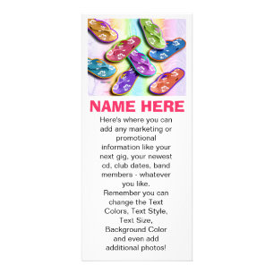 Tarjeta Publicitaria Promotional Rack Cards - Flip Flops