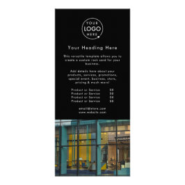 Tarjeta Publicitaria Publicidad Empresarial | Logo de Foto Negro Modern