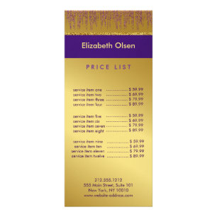 Tarjeta Publicitaria Purpurina de oro moderno con escritura de firma ho