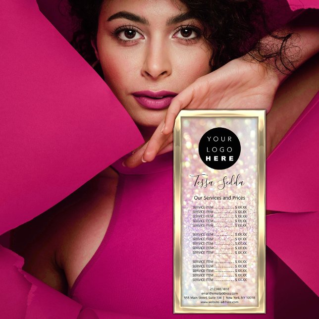 Tarjeta Publicitaria Purpurina del Holograma del logotipo del masaje de (Subido por el creador)