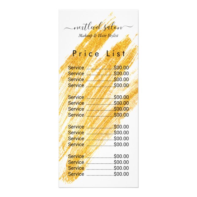 Tarjeta Publicitaria Purpurina elegante moderno de olas (Frente)