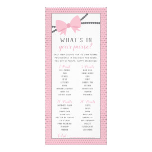 Tarjeta Publicitaria ¿Qué hay en tu juego de bolso, pequeña dama?