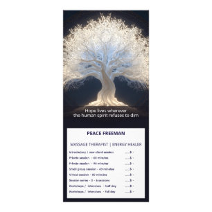 Tarjeta Publicitaria Raíces de Luz Estelar Árbol Luminoso de la Vida