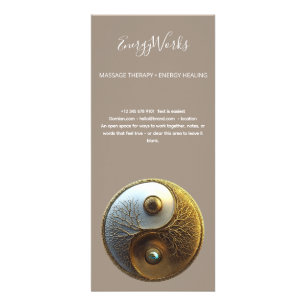 Tarjeta Publicitaria Raíz de la Armonía   Diseño Yin Yang