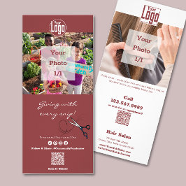 Tarjeta Publicitaria Recaudación de fondos de la comunidad del Salón de