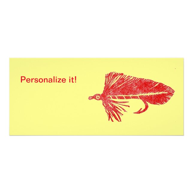 Tarjeta Publicitaria Red Matuka streamer, fly tying, fly fishart (Frente)