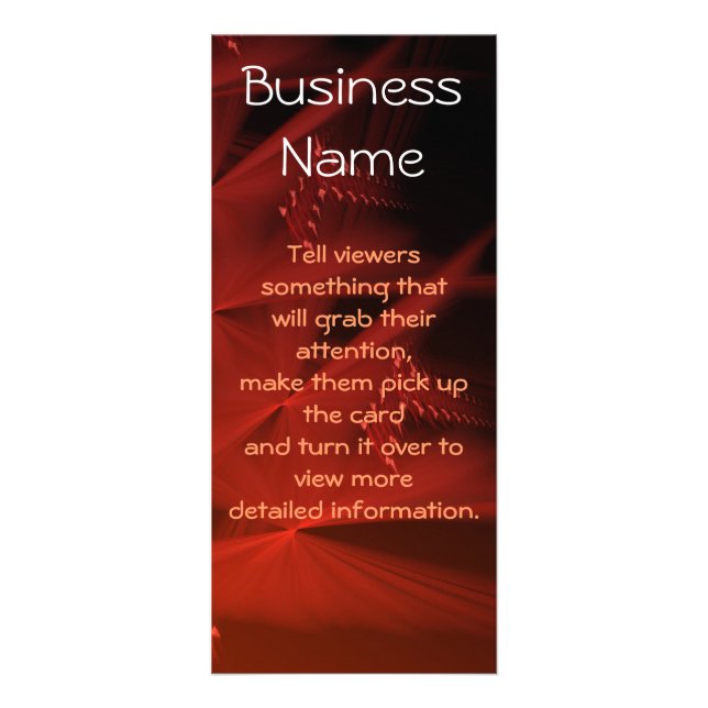 Tarjeta Publicitaria Red Streak Resumen Personalizado de arte (Frente)