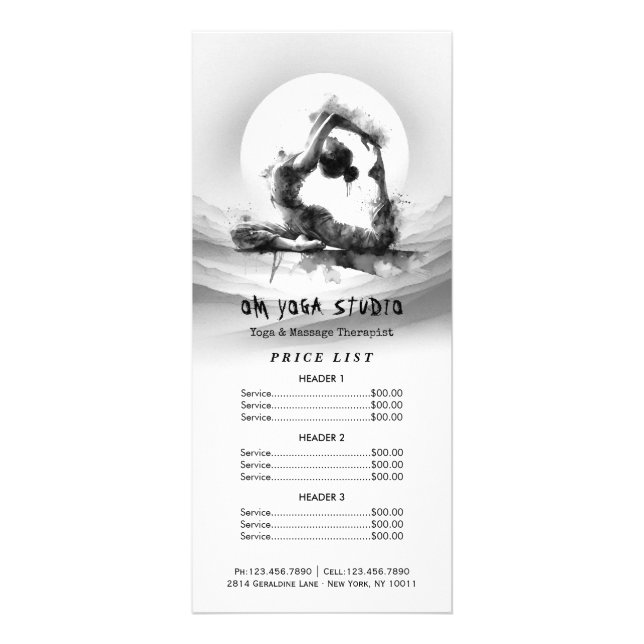 Tarjeta Publicitaria Reiki de yoga de una pierna de paloma de pichón de (Frente)