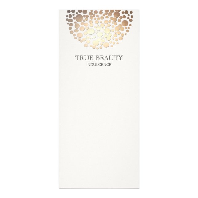 Tarjeta Publicitaria Relieve metalizado dorado elegante mira los círcul (Frente)