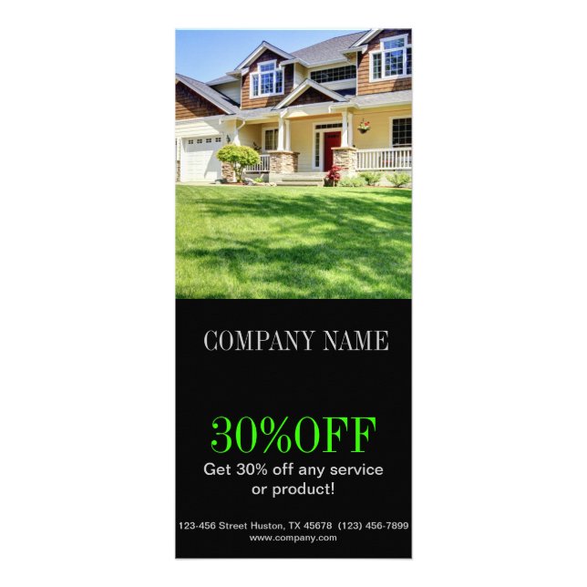 Tarjeta Publicitaria Renovación casera moderna que remodela las (Frente)