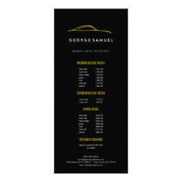 Tarjeta Publicitaria Reparación de Autos Personalizados y Detallado de 