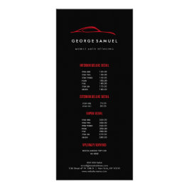 Tarjeta Publicitaria Reparación de Autos Personalizados y Detallado de 