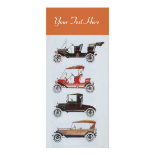 Tarjeta Publicitaria RETRO CARS 2- Auto reparación de automóviles marró