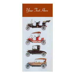 Tarjeta Publicitaria RETRO CARS 2- Auto reparación de automóviles marró