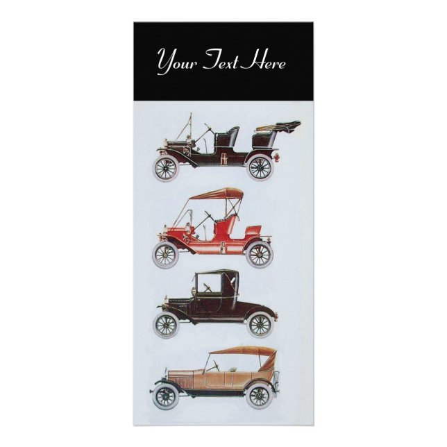 Tarjeta Publicitaria RETRO CARS 2- Automóvil de reparación automática (Frente)