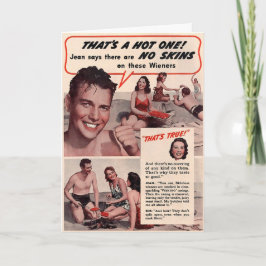 Tarjeta publicitaria retro del Día Nacional del Pe