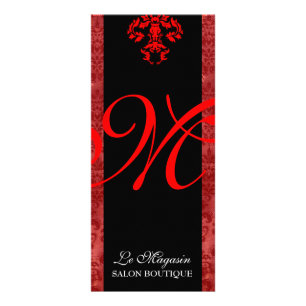 Tarjeta Publicitaria Rojo del monograma de 311 Marley