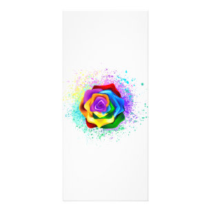 Tarjeta Publicitaria Rosa arcoiris colorido