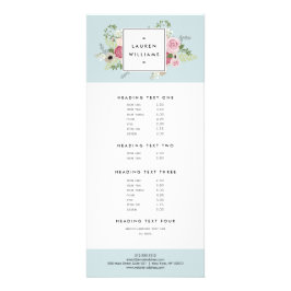 Tarjeta Publicitaria Rosas rosas rosas rosas antiguas pintadas en azul 