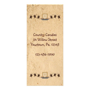 Tarjeta Publicitaria Rusty Stars & Candle Rack Card