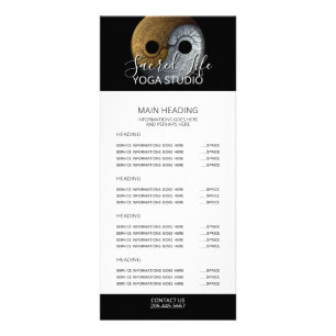 Tarjeta Publicitaria Sacred Balance Símbolo Yin Yang