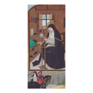 Tarjeta Publicitaria Saint Gertrude de Helfta por Simon Bening
