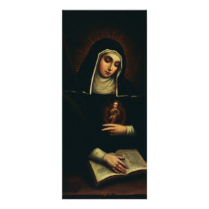 Tarjeta Publicitaria Saint Gertrude la gran benedictina alemana
