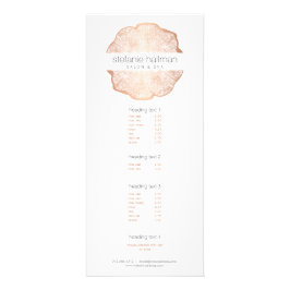 Tarjeta Publicitaria Salón de Anillos de Árbol de Oro Rosa de Belleza O