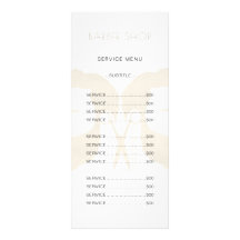 Salón de barbacoa carta de servicios sencilla y el