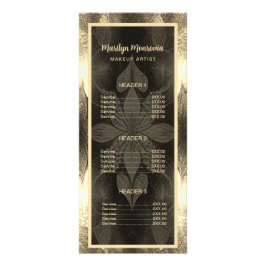 Tarjeta Publicitaria Salón de belleza con estrella de oro