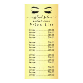 Tarjeta Publicitaria Salón de belleza de latidos dorados y brotes