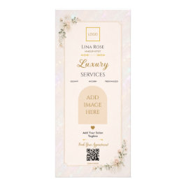 Tarjeta Publicitaria Salón de Belleza de Perlas Botánicas de Lujo