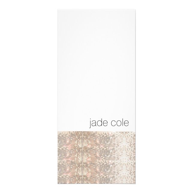 Tarjeta Publicitaria Salón de belleza de secuencia de plata moderna (Frente)