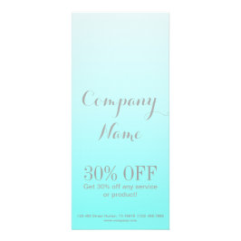 Tarjeta Publicitaria salón de belleza moderno y sencillo Aqua blue Turq