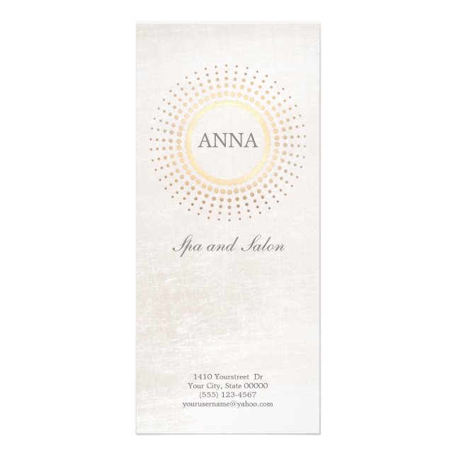 Tarjeta Publicitaria Salón de belleza sencillo y elegante (Frente)