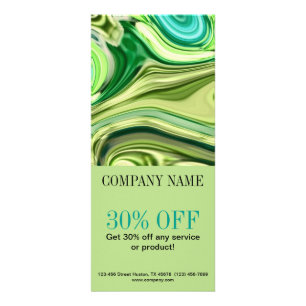Tarjeta Publicitaria salón de belleza SPA color de agua verde lima abst