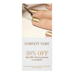 Tarjeta Publicitaria salón de uñas de pintador de uñas de moda femenina