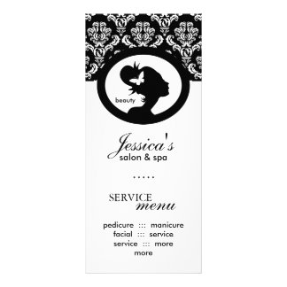 Tarjeta Publicitaria Salon Marketing Cards Butterfly Woman Silhouette