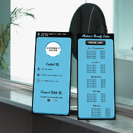 Tarjeta Publicitaria Salón Profesional Agregar Logo Servicios y Precios