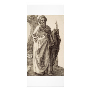 Tarjeta Publicitaria San Bartolomé el apóstol de Albrecht Durer