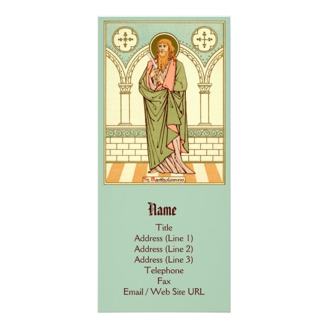 Tarjeta Publicitaria San Bartolomé el Apóstol (RLS 03) (Estilo 1) (Frente)