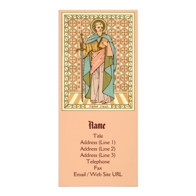 Tarjeta Publicitaria San Pablo el Apóstol (RLS 13) (Estilo 1) (Frente)