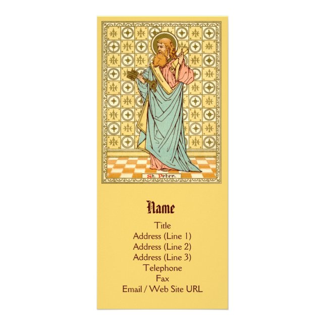 Tarjeta Publicitaria San Pedro el Apóstol (RLS 14) (Estilo 1) (Frente)