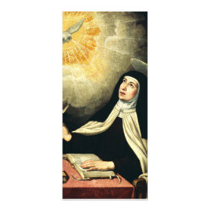 Tarjeta Publicitaria Santa Teresa de Ávila Mística del Fuego Arte