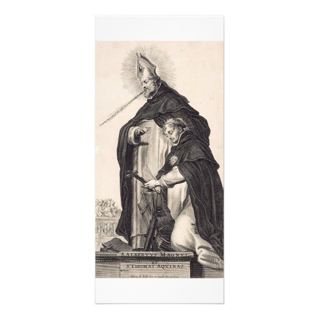 Tarjeta Publicitaria Santo Alberto del Grande y santo Thomas Aquinas (Frente)