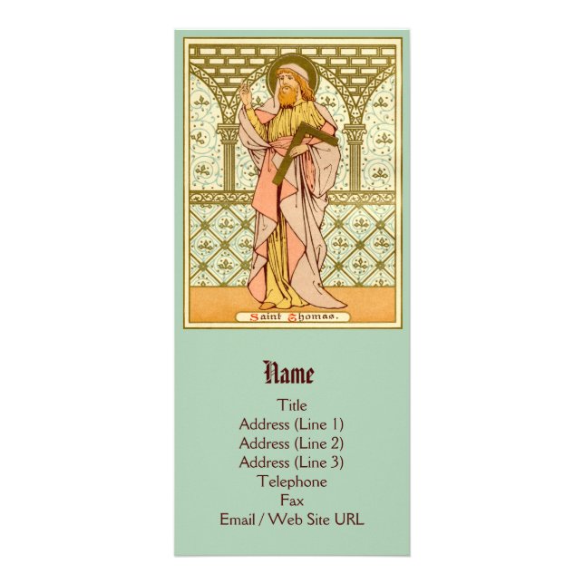 Tarjeta Publicitaria Santo Tomás del Apóstol (RLS 18) (Estilo 1) (Frente)
